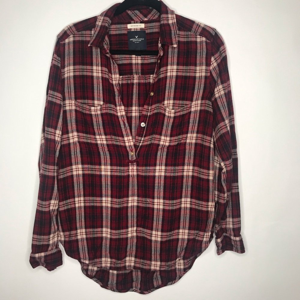 American Eagle Pullover Flannel M - image 2